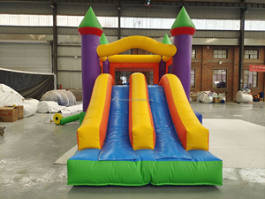 Castillo Inflable Comercial <span class=keywords><strong>de</strong></span> PVC, Casa <span class=keywords><strong>de</strong></span> Brinco Inflable para Adultos y Niños <span class=keywords><strong>con</strong></span> Tobogán, Tamaño Personalizado, Material <span class=keywords><strong>de</strong></span> PVC - Product Image 2