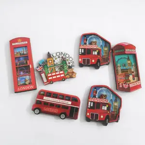 2024 Hot Popular Latest Design Customized Tourist Souvenirs 3D Wooden Epoxy Refrigerator Magnet