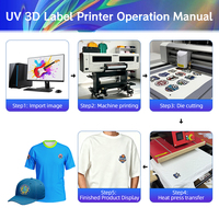 Printer DTF UV Ink 60cm Baru dengan Printhead Epson I1600 dan Mesin Potong Panas untuk Label Gel 3D Dekorasi Botol