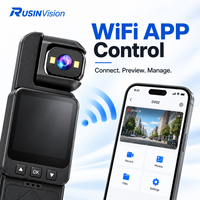 Caméra corporelle RusinVision DV-02 1080P avec contrôle WiFi via application, vision nocturne IR, télécommande, conception durable – Utilisation intérieure/extérieure, portable