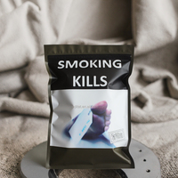 Sachets plats à fermeture éclair imprimés par gravure, étanches à l'humidité, en PE, pour tabac à rouler, 25g 30g 50g 100g, design prêt à l'emploi