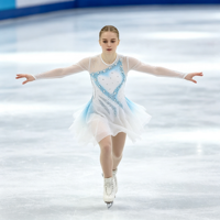 Robe de patinage et de danse bleu clair à col rond, manches longues en maille, dos découpé avec strass pour enfants et adultes, compétition et performance