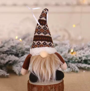 Wholesale Christmas Decoration Creative Sitting/Long Leg <strong>Forest</strong> Figurine Doll Christmas Tree Hanging Mini Toy Pendant - Product Image 1