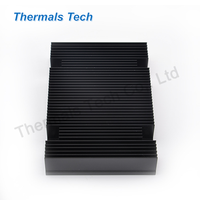 Dissipateur thermique en aluminium à ailettes haute densité CNC avec anodisé noir pour carte PCB de communication