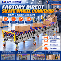 Convoyeur à roues pour le maniement des cartons, convoyeur flexible extensible à gravité pour centre de distribution