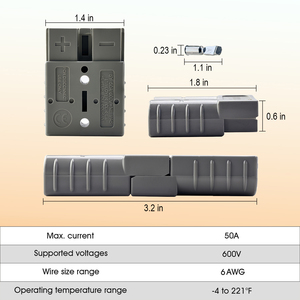 Connecteur de batterie haute intensité 50A 120A 175A 350A, prise d'alimentation à déconnexion rapide pour utilisation sur remorque, livraison gratuite - Product Image 2