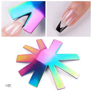 Coupe-ongles professionnel en acier inoxydable pour extension d'ongles, forme V plate japonaise colorée, pour salon de manucure, facile à utiliser pour la pose de faux ongles français - Product Image 5