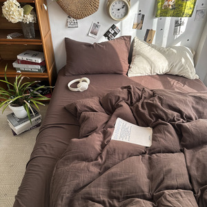 Custom <strong>Bed</strong> Style Mixed Striped Four-Piece Sheet Set Modern Girl's Bedding All-Cotton Duvet <strong>Cover</strong> <strong>Bed</strong> Sheets with Big-Eye Sets - Product Image 2
