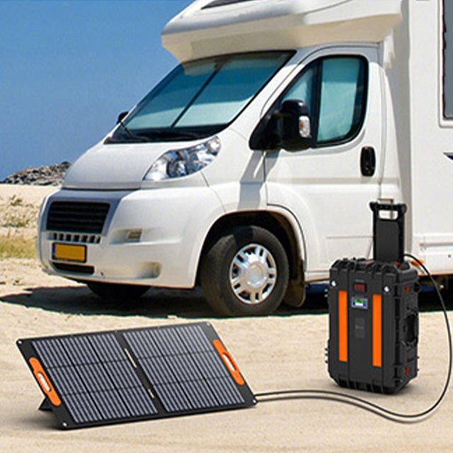 High Efficiency 100W Portable Foldable Solar Panel Waterproof Foldable Solar Panel for RV Outdoor Traveling