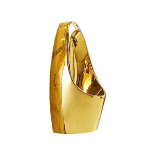 โถปัสสาวะสำหรับผู้ชายสีทองเซรามิกติดผนังประหยัดน้ำเคลือบทองสำหรับใช้ในบ้าน - Product Image 2