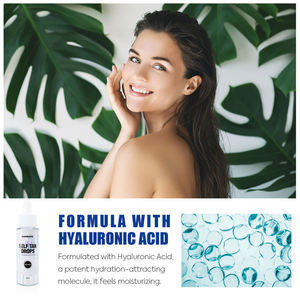 Gocce Autoabbronzanti Correttive del Colore, Siero Abbronzante Senza Sole per Viso e Corpo, Gocce <span class=keywords><strong>Abbronzanti</strong></span> per un Bagliore Dorato Naturale 50ml, Private Label OEM - Product Image 4