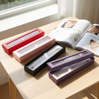 Boîte Cadeau de Luxe pour Stylo Signature avec Fenêtre Transparente, Boîte de Rangement Créative pour Stylo à Bille avec Logo Personnalisé