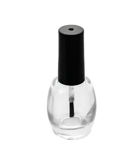 Customized shape white glass nail polish bottle for cute