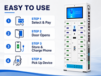 Casillero de Almacenamiento para Teléfonos Móviles Inteligente, Resistente al Agua, Duradero, con Contraseña, Operado con Monedas, de Acero, con Diseño Personalizado