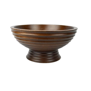 Bol de table en bois au design fait à la main avec mini base Bol de service à salade pour cuisine domestique - Product Image 1