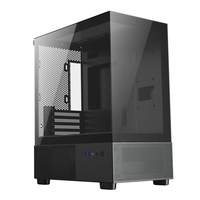 Casing PC Gaming M-ATX untuk Komputer Rakitan dengan Panel Samping TG, Pasokan Komponen Komputer dalam Jumlah Besar untuk Motherboard MATX