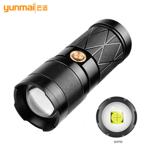 ยุนมัยไฟฉายยุทธวิธี XHP90 LED แบบชาร์จไฟได้ปรับโฟกัสได้กลางแจ้งแสงความเข้มสูง - Product Image 1