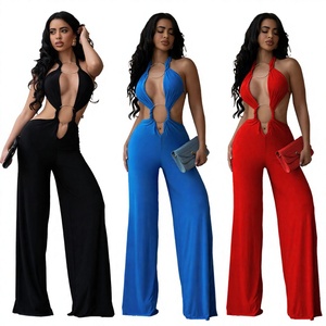 STOCK 3Colors Waterproof Casual Work Vintage Women's Sleeveless Jumpsuits Plus Size Big <b>Rings</b> One Piece Romper S-XXL - Product Image 4