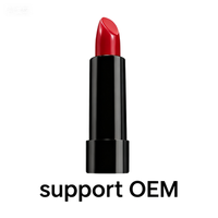 Rouge à lèvres mat au design minimaliste avec hydratant et vitamine C, tube en forme de balle, emballage OEM, rouge à lèvres mat minéral solide rouge nude