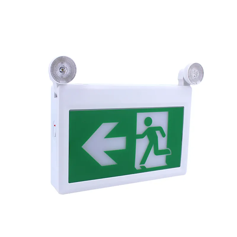 Weatherproof emergency light exit sign led Battery backup combo emergency exit led light sign