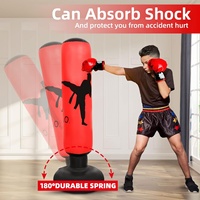 Sac de frappe gonflable en PVC de 160 cm pour l'entraînement des garçons, jeu de boxe extérieur avec remplissage d'eau et d'air, luxe