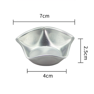 アルミ合金製スター型プディングジェロカップ再利用可能ノンスティックミニケーキエッグタルトマフィン型ホームベーキングやパーティー用 - Product Image 1