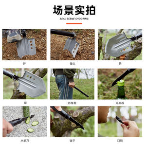 Pelle pliable multifonctionnelle d'extérieur personnalisée, série D16, acier au manganèse, avec poignée en D, pour le camping et la survie - Product Image 5