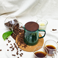 Cafetière à filtre en verre borosilicate pour café, mini-set expresso et cappuccino pour cuisinière, écologique pour la maison et le bureau