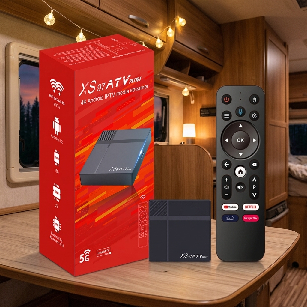 XS97 ATV Mini Android TV Box 4K HDR 2GB/16GB WiFi6 <strong>IPTV</strong> Voice Remote <strong>Streaming</strong> Player <strong>2026</strong>