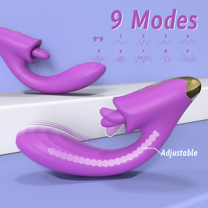 Vibrateur de luxe étanche pour stimulation orale, 9 vitesses, moteur silencieux, masseur de point G pour couples - Product Image 6