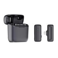 Micrófono de Solapa Inalámbrico Portátil J13, Construcción Metálica para Grabación de Audio/Video, Tipo-C para iPhone/iPad Android