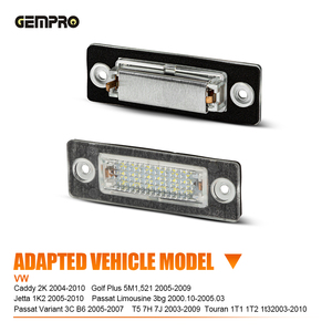 Lot de 2 lampes LED blanches pour plaque d'immatriculation, éclairage de plaque arrière pour VW Jetta Passat Caddy Golf Plus <span class=keywords><strong>T5</strong></span> Touran - Product Image 5