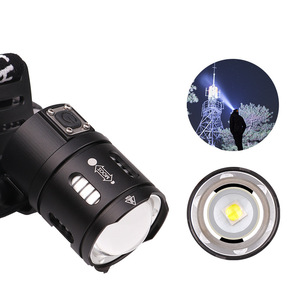 Lampe frontale LED en aluminium à longue portée, rechargeable par USB, pour le camping et les activités de plein air, avec lumière puissante - Product Image 5