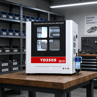 Máquina de Grabado CNC de Escritorio YD250S de 4 Ejes de Alta Precisión para Grabado 3D, Apta para Tiendas, Hogares, Fábricas y Escuelas