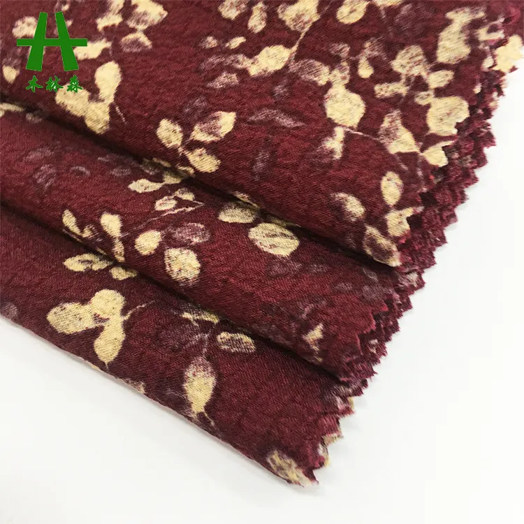 Tekstil Mulinsen dicetak kain bahan gaun gelembung tenun kepadatan tinggi