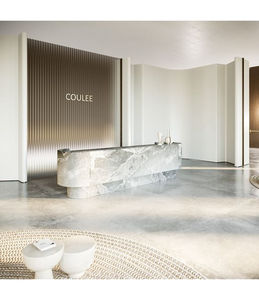 עיצוב שולחן קדמי משטח מוצק CORIANS עם עיצוב תחריט CNC של דוגמת צלקת - Product Image 4