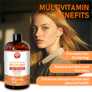 Multivitamínico Líquido en Stock para el Crecimiento del Cabello y Cuidado de la Piel, Seguro para Mujeres Embarazadas y Adultos, Gotas Líquidas Multivitamínicas - Product Image 2