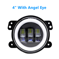 Feux antibrouillard LED de 4 pouces et 3,5 pouces, lampes spot tout-terrain, kit de mise à niveau 12V 35W pour la modification des phares de Jeep Wrangler JK TJ