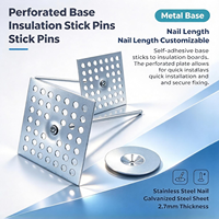 Ancrages isolants carrés perforés durables pour la construction d'isolation industrielle – Base perforée – Broches isolantes