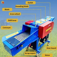 Mesin Pemotong Rumput Horizontal Listrik Diesel Baru untuk Produksi Pakan Ternak Kapasitas 5 Ton/Jam Bahan Besi Cor Paduan