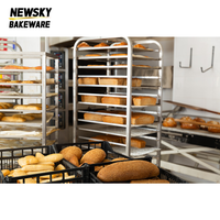 Four à pâtisserie commercial à double rangée en acier inoxydable, chariot mobile à 12 niveaux pour plaques de cuisson, étagère de refroidissement pour pain et pâtisseries d'hôtel