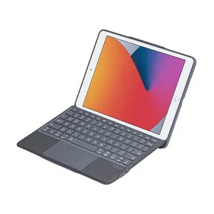 PU deri kablosuz mıknatıs klavye kapağı iPad kılıfı 10.2 inç/10.5 inç dahili kalemlik
