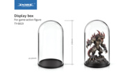 Boîte de présentation ovale transparente DOBE pour figurines, accessoires de jeu, boîte de rangement complète anti-poussière pour jouets, directement de l'usine