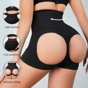 Culotte gainante taille haute noire avec fonction de lifting des fesses et design ajouré pour <span class=keywords><strong>femme</strong></span> - Product Image 3