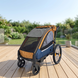 Remorque pour enfants en alliage d'aluminium KS-201 T City Exploration avec suspension indépendante et attelage à dégagement rapide pour les aventures urbaines - Product Image 2