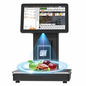 Professional AI Recognition POS Scale Dual 14 Inch Touch Screen Intel Cash Register with Printer for Fruit & Vegetable shop - Product Image 1