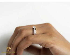 แหวนแต่งงานเพชรเพาะเลี้ยงในห้องปฏิบัติการ รับรองโดย IGI ระดับ E-F VS ทรงกลม แหวนหมั้นทำมือ แหวนสัญญา แหวนครบรอบ - Product Image 3