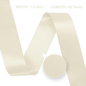 100 Yard Double Sided Satin <b>Ribbon</b> Roll 4 cm Wholesale - Product Image 2