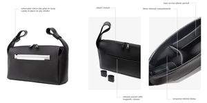 Bolsa de Pañales para Cochecito de Bebé Personalizada al por Mayor, Impermeable, Portátil, de Cuero, Bolsa de Pañales de Viaje, Organizador de Lujo para Cochecito de Bebé - Product Image 5