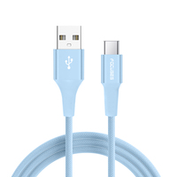 Kabel pengisi daya ponsel logam, kawat Data USB C, kabel pengisian daya cepat, kabel nilon kepang 2A untuk iphone
